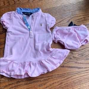 Ralph Lauren pink dress with bloomers 9 months